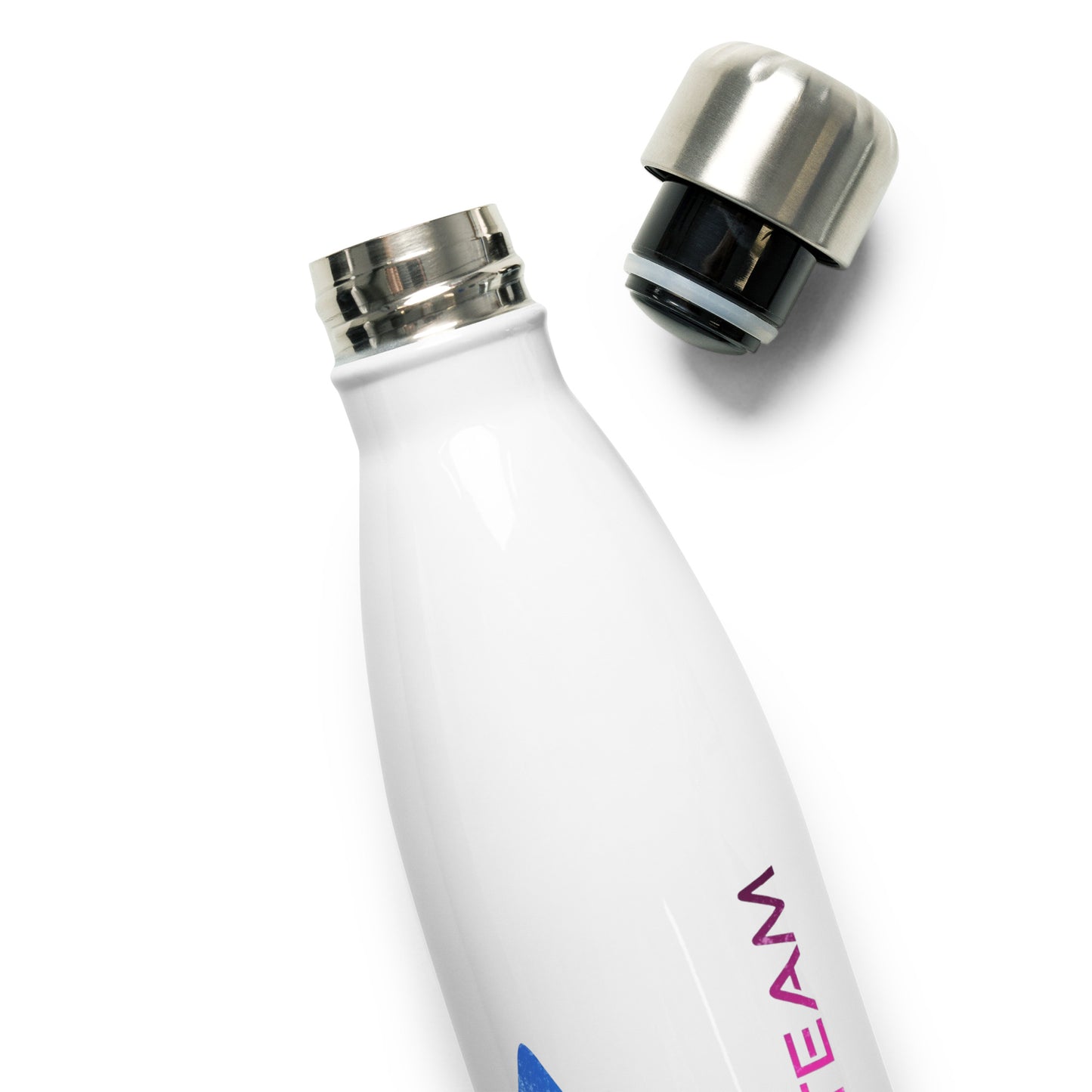 AT White Stainless Steel Water Bottle